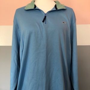 vineyard vines blue quarter zip